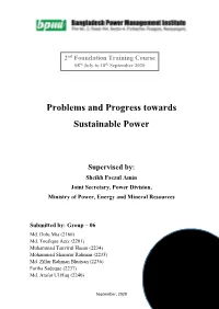 Problems and Progress Towards Sustainable Power