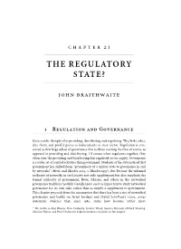 The Regulatory State?