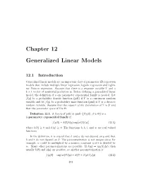 Chapter 12 Generalized Linear Models