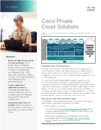Cisco Private Cloud Solutions At-A-Glance