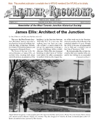 James Ellis: Architect of the Junction