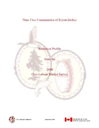 Nine Cree Communities of Eeyou Istchee Statistical Profile from The