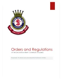 Orders and Regulations of the SALVATION ARMY: COMPILED VOLUMES