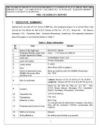 Pre- Feasibility Report 1. Executive Summary