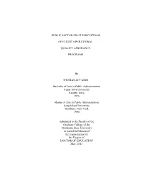 Public Sector Pilot Perceptions of Flight Operational Quality Assurance Programs