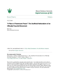 The Unofficial Nationalism of an Officially Peaceful Movement" (2009)
