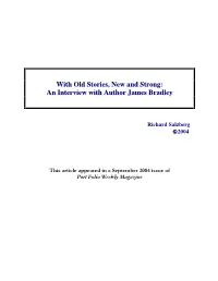 An Interview with Author James Bradley