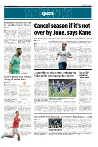 Cancel Season If It's Not Over by June, Says Kane