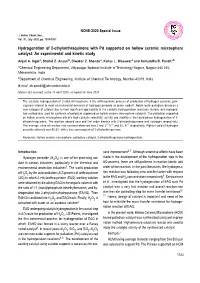 Hydrogenation of 2-Ethylanthraquinone with Pd Supported on Hollow Ceramic Microsphere Catalyst: an Experimental and Kinetic Study Anjali A