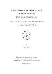 Large and Repeating Slow Slip Events in the Izu-Bonin Arc from Space