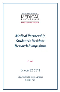 Medical Partnership Student & Resident Research Symposium •