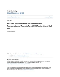 Representations of Traumatic Parent-Child Relationships in Mad Men