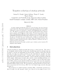 Transitive Reduction of Citation Networks Arxiv:1310.8224V2