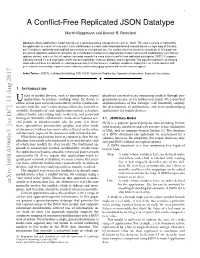 A Conflict-Free Replicated JSON Datatype