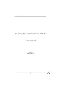 Fatal1ty P67 Performance Series UM.Indd