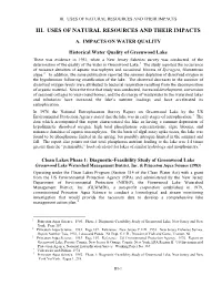Iii. Uses of Natural Resources and Their Impacts