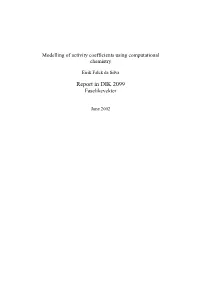 Modeling of Activity Coefficients Using Computational