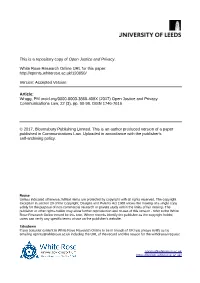 Open Justice and Privacy.Pdf