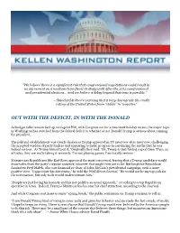 Out with the Deficit, in with the Donald