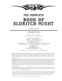 The Complete Book of Eldritch Might