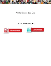 Artistic Licence Data Lynx