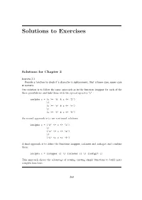 Solutions to Exercises