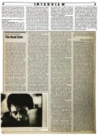 The Dead Zone Is a Compact, Yet David Cronenberg's One Who Gets in His Way