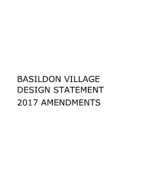 Basildon Village Design Statement 2017 Amendments