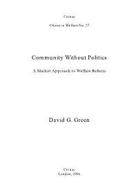 Community Without Politics