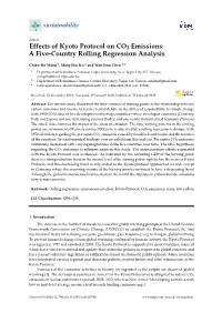 Effects of Kyoto Protocol on CO2 Emissions: a Five-Country Rolling Regression Analysis
