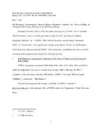 Notice of Filing of a Proposed Rule Change Relating to Security-Based Swaps