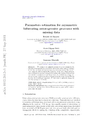 Parameters Estimation for Asymmetric Bifurcating Autoregressive Processes with Missing Data