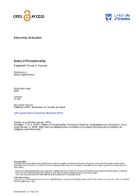 States of Exceptionality: Provisional Disability, Its Mitigation and Citizenship