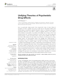 Unifying Theories of Psychedelic Drug Effects