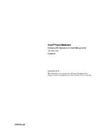 Developing XML Applications for Oracle Weblogic Server 12C (12.2.1.2.0) E78038-02