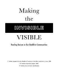 Making the Invisible Visible—Healing Racism in Our Buddhist Communities