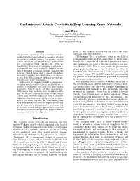 Mechanisms of Artistic Creativity in Deep Learning Neural Networks