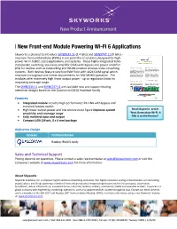| New Front-End Module Powering Wi-Fi 6 Applications