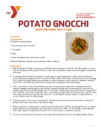 Potato Gnocchi Adapted from Tasty.Com