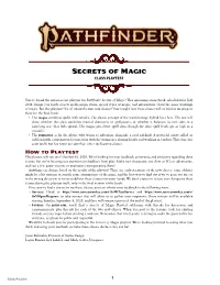 Secrets of Magic Playtest Subforum with Threads for Discussion and Announcements, Plus Threads for Each of the Two New Classes