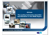 The Leading Automotive Assembler and Distributor in the MENA Region