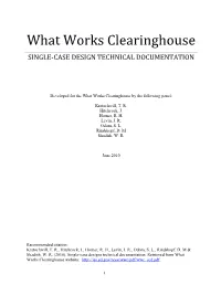 Single-Case Designs Technical Documentation