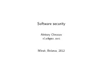 Software Security