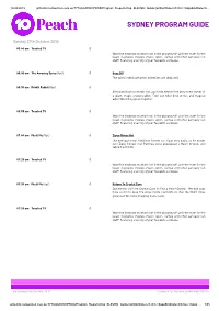 Sydney Program Guide