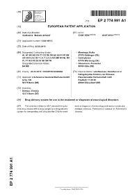 Drug Delivery System for Use in the Treatment Or Diagnosis of Neurological Disorders