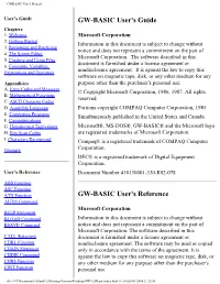GWBASIC User's Manual