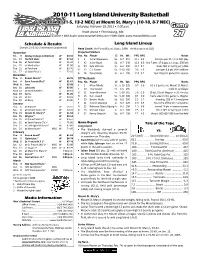 LIU Game Notes.Indd