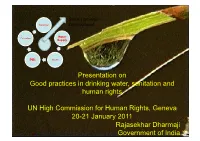 Presentation on Good Practices in Drinking Water, Sanitation and Human Rights