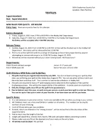 TEXTILES Superintendent: Asst