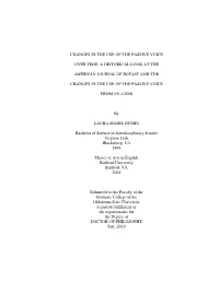 Changes in the Use of the Passive Voice Over Time: A